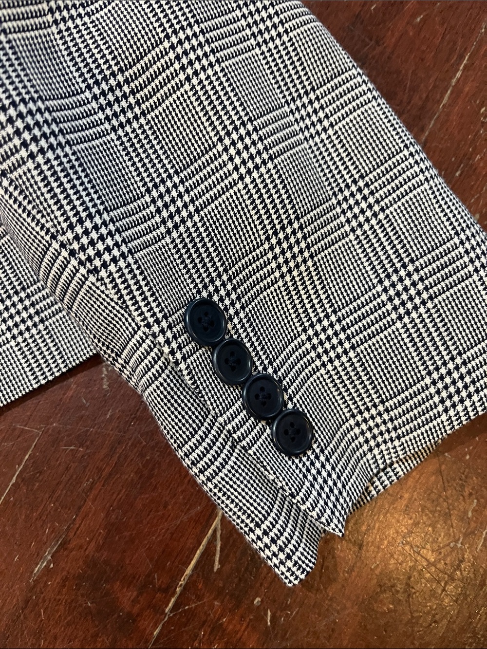 Lauren Ralph Lauren Gray and Black Glen Plaid Blazer - Picture 8 of 9